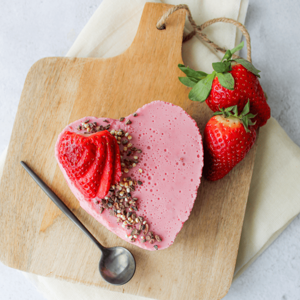 No bake aardbeien cheesecake