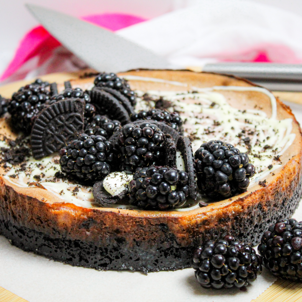 Makkelijke cheesecake met glutenvrije oreo koekjes bodem