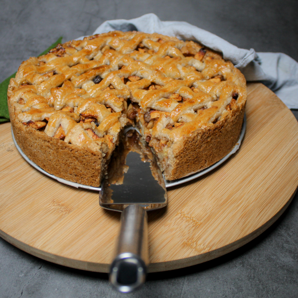 Glutenvrije appeltaart volgens het klassieke basis recept