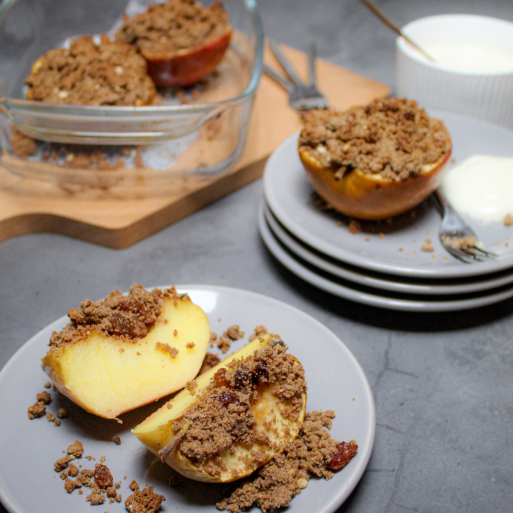 Glutenvrije appel crumble als toetje