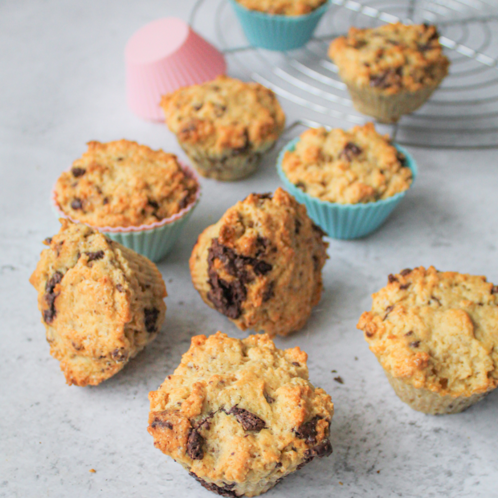 Glutenvrije chocolade chip muffins