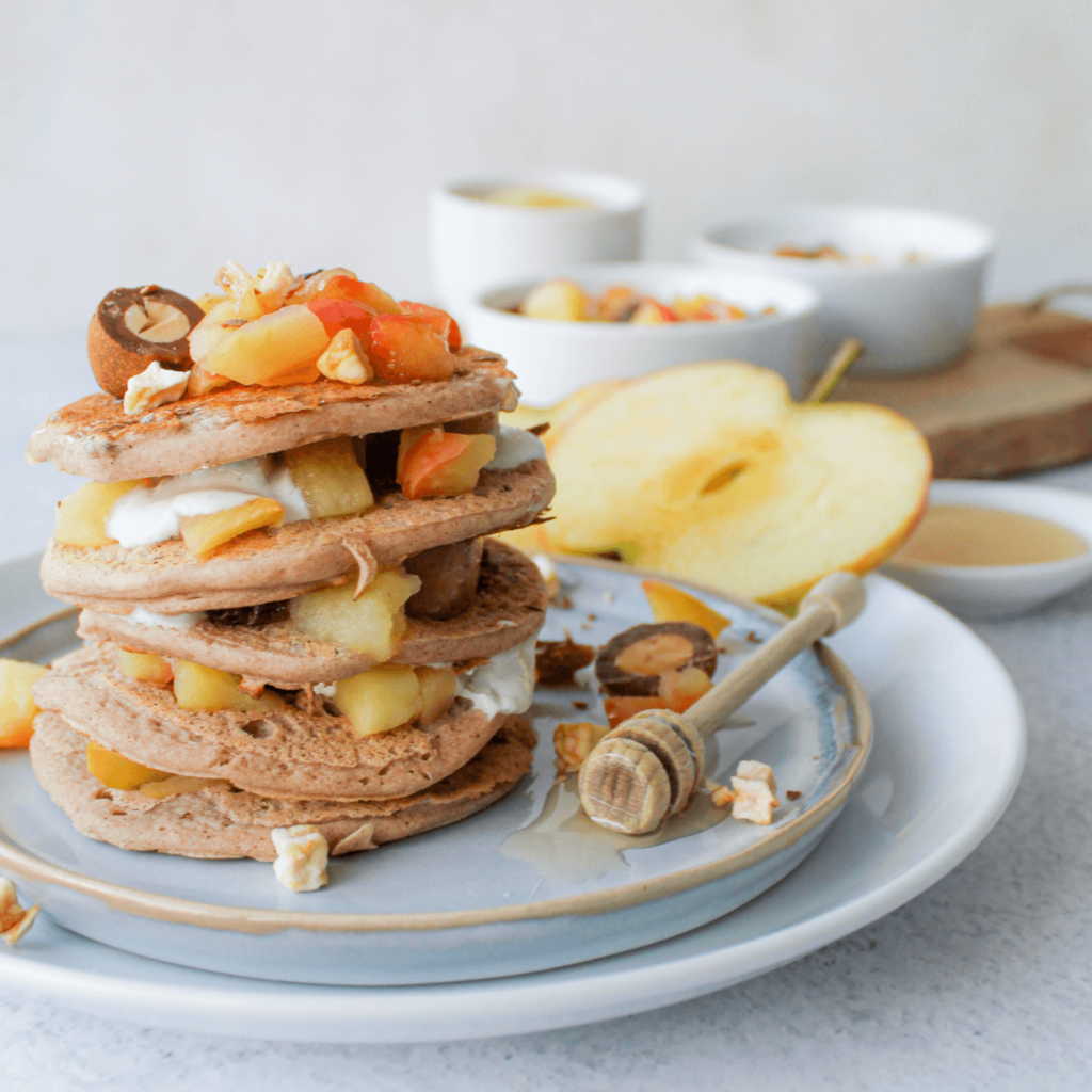 Appel rozijnen pancakes