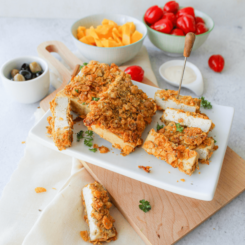 Tofu krokant schnitzels