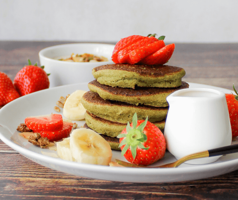 Vegan spinazie pancakes