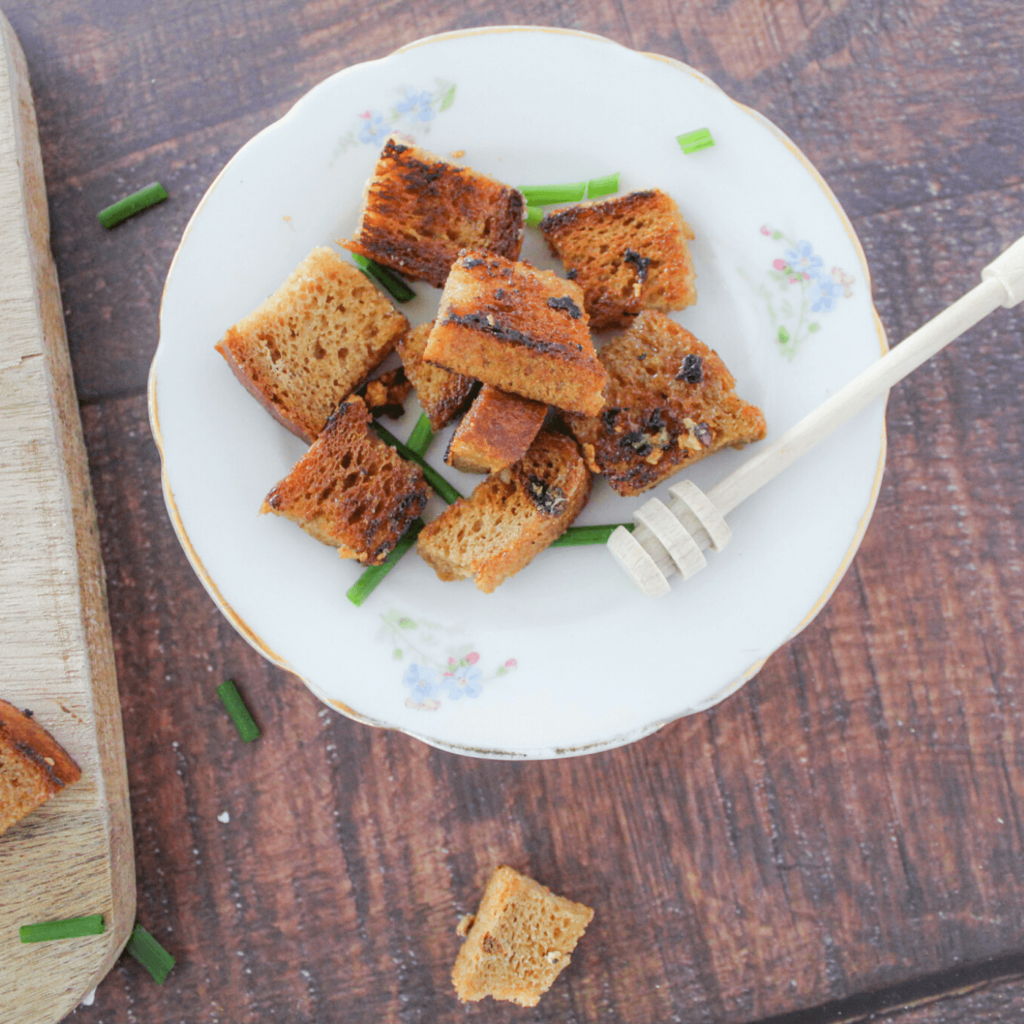 Wortelsoep met honing croutons