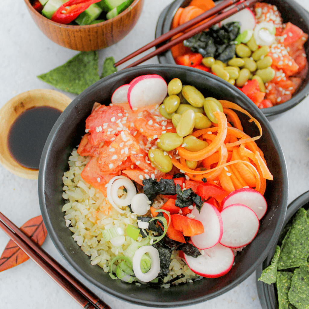 Vega tuna sushi bowl