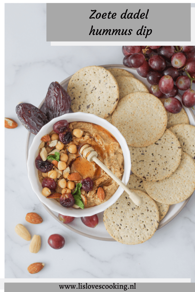 Zoete dadel hummus dip