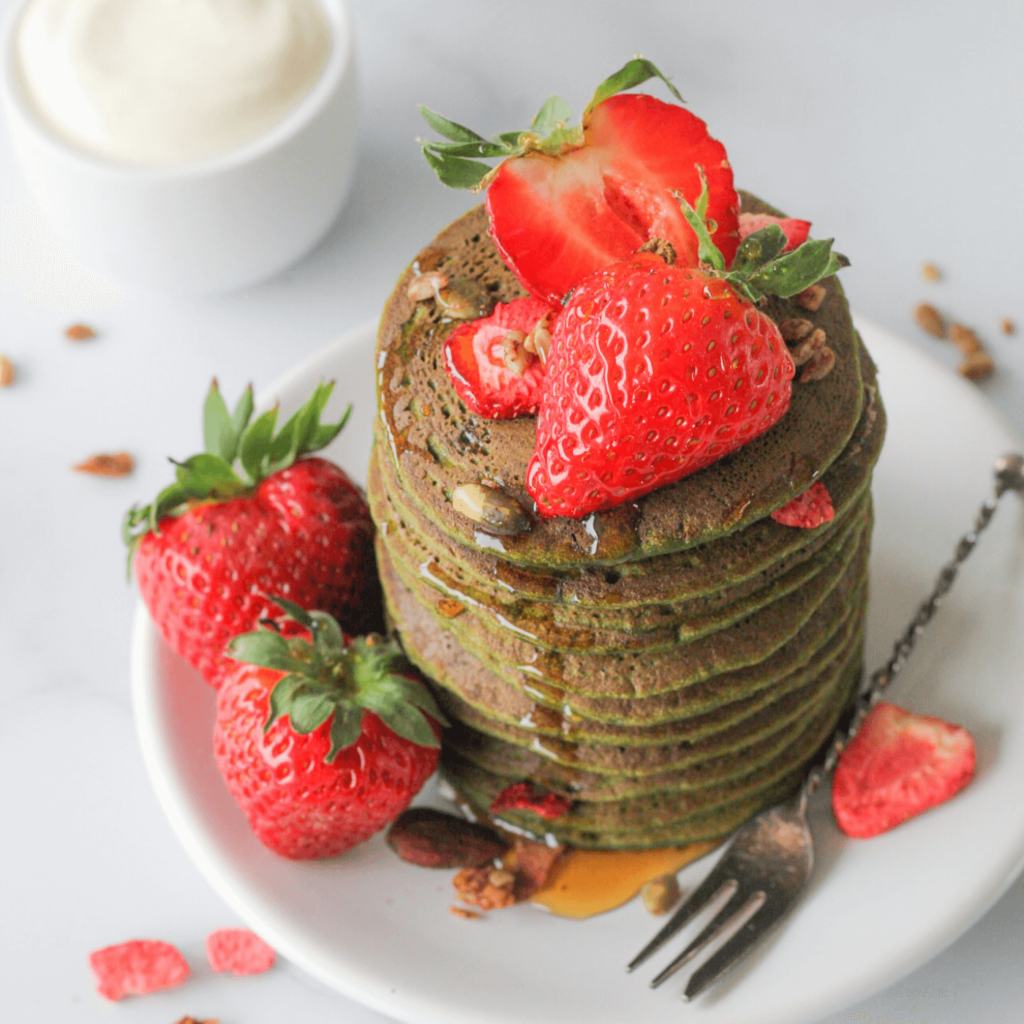 Vegan spinazie pancakes