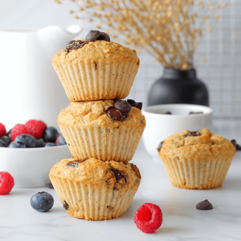 Gezonde choco chip muffins