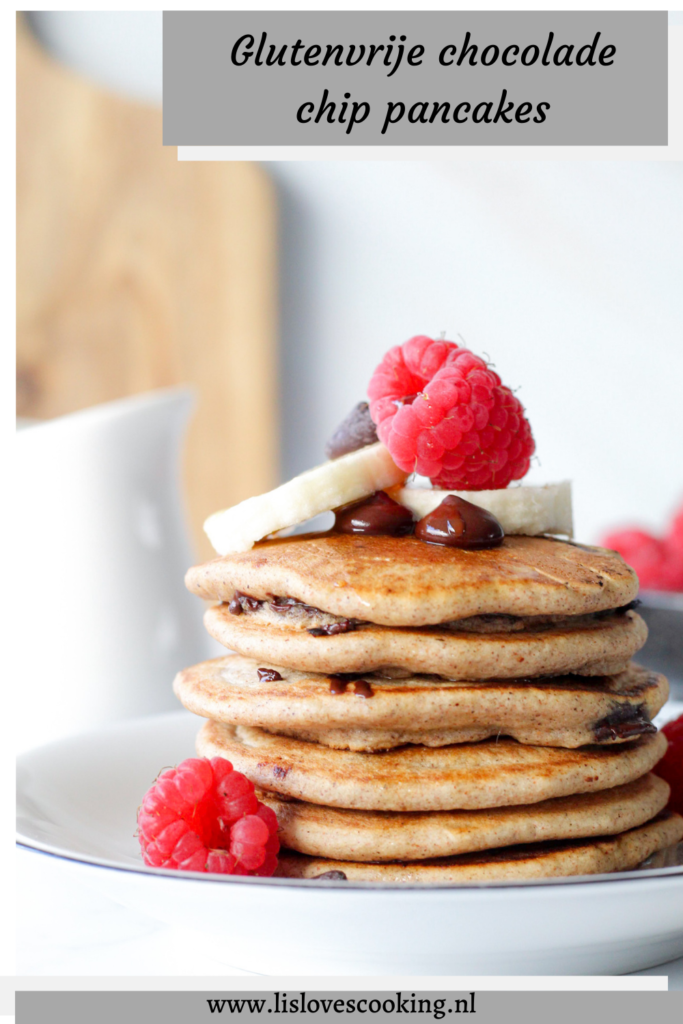 Glutenvrije chocolade chip pancakes