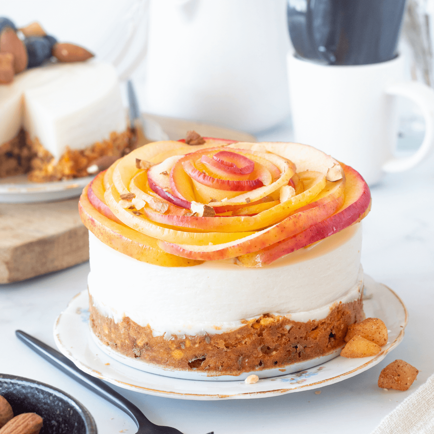 Glutenvrij kwarktaartje met carrotcake bodem