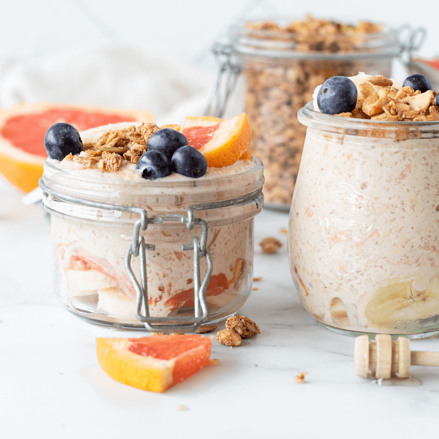 Grapefruit overnight oats