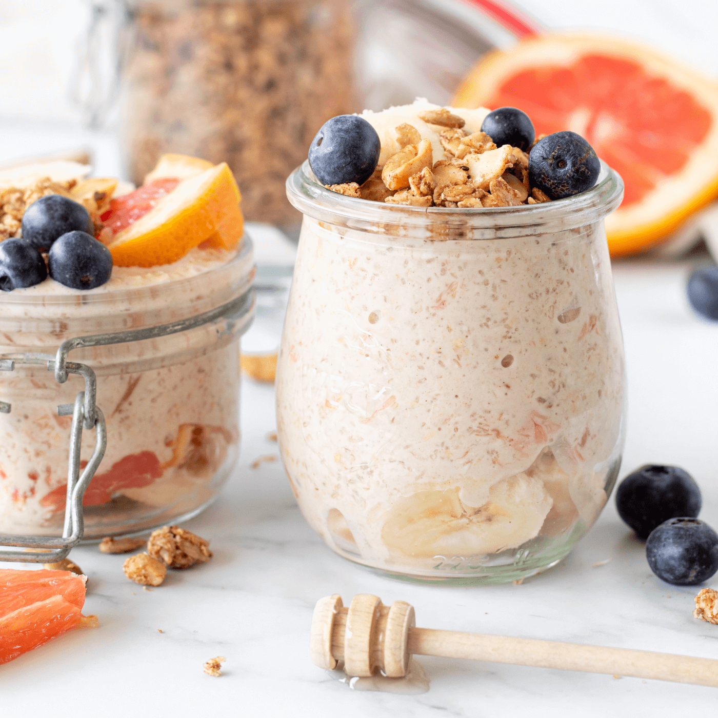 Grapefruit overnight oats