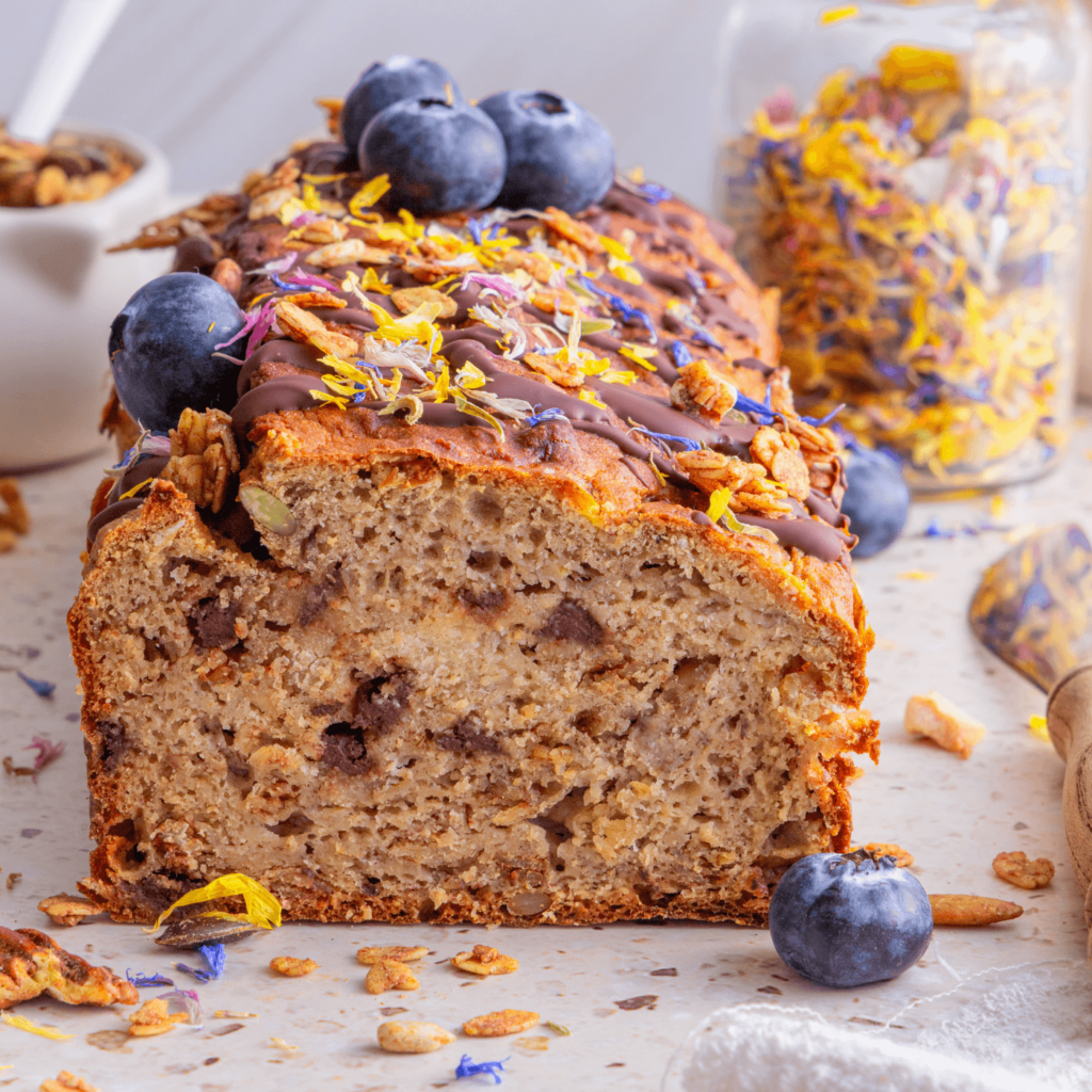 Glutenvrij bananenbrood met chocolade en granola receptbananenbrood met chocolade en granola