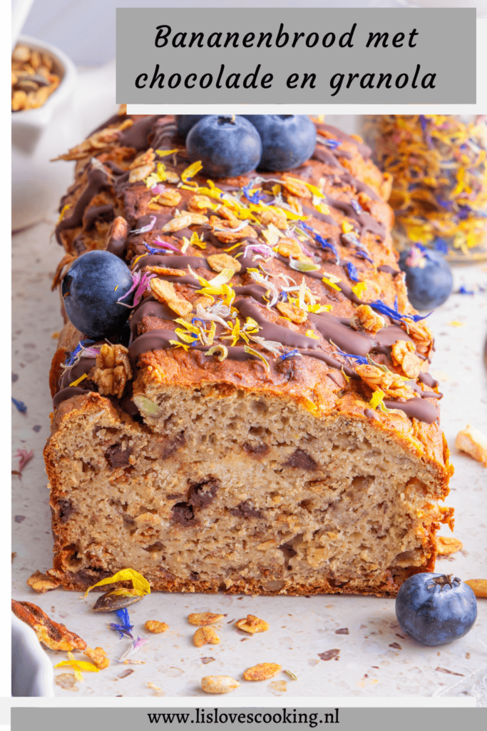 Glutenvrij bananenbrood met chocolade en granola receptbananenbrood met chocolade en granola