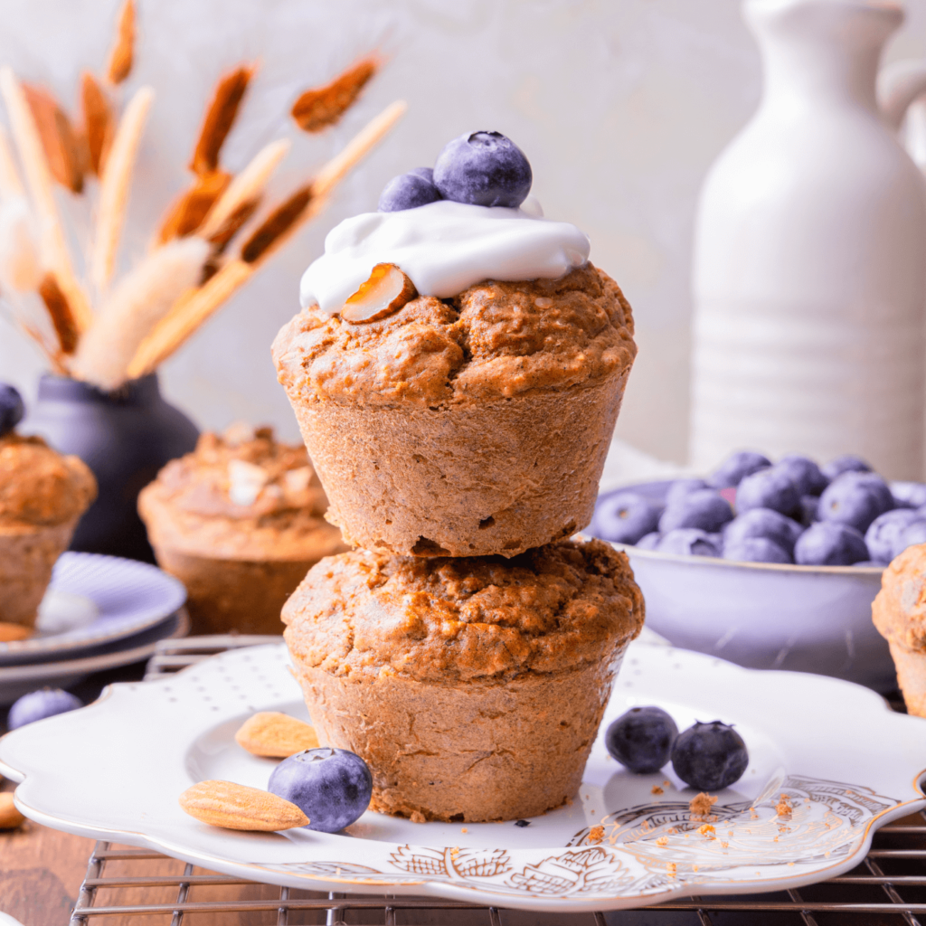 Glutenvrije ontbijtmuffins met amandelen