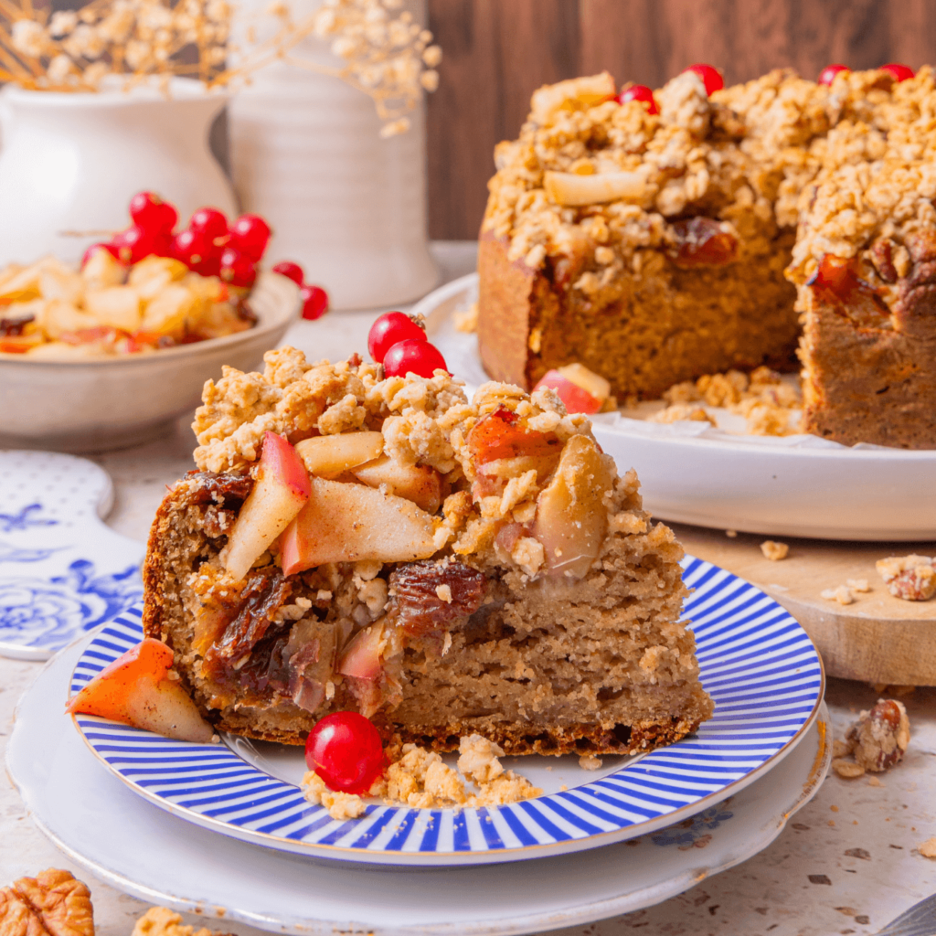 Glutenvrije appelkruimel cake