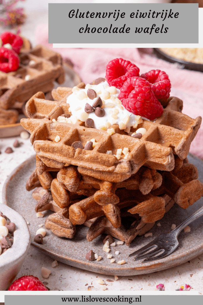 Glutenvrije eiwitrijke chocolade wafels