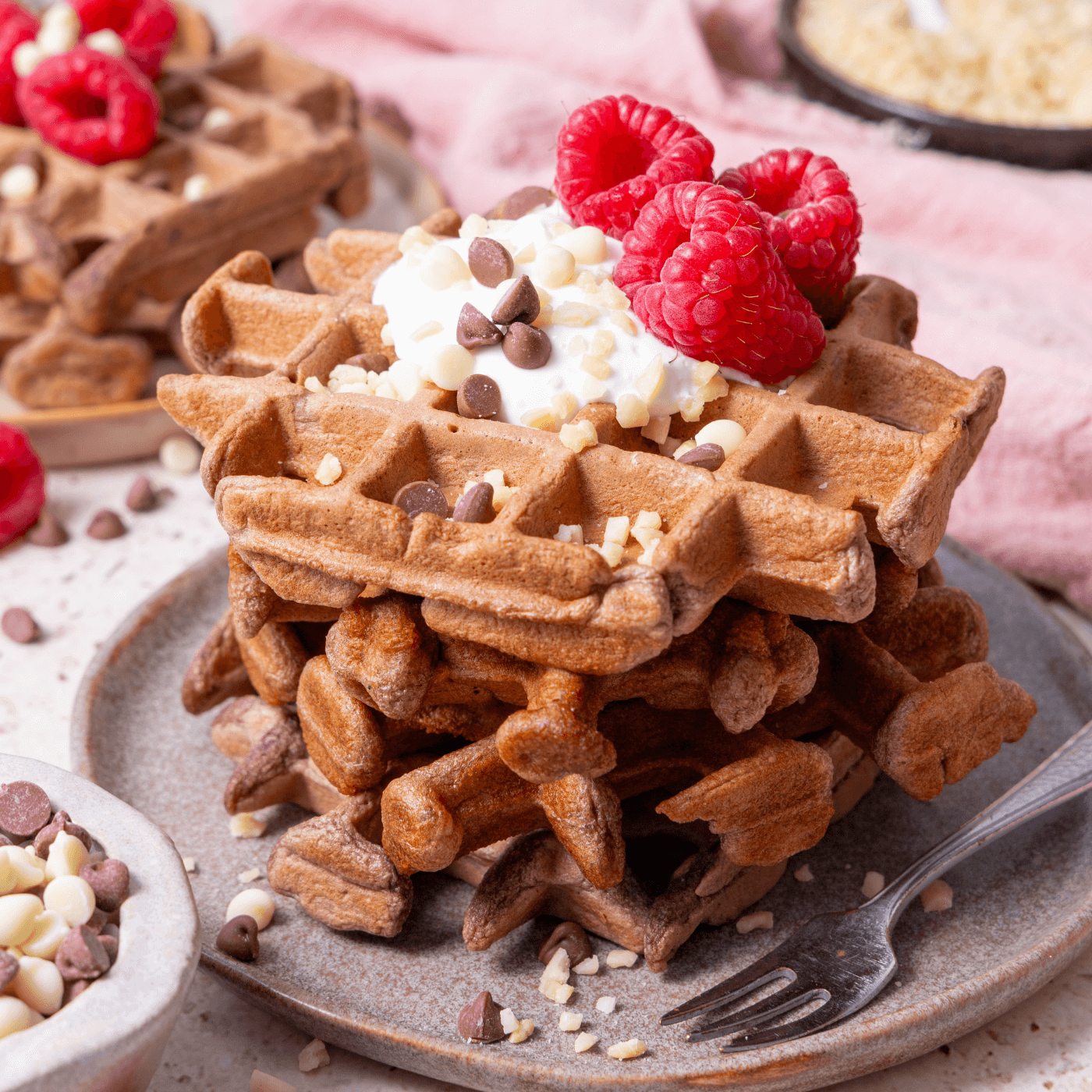 Glutenvrije eiwitrijke chocolade wafels