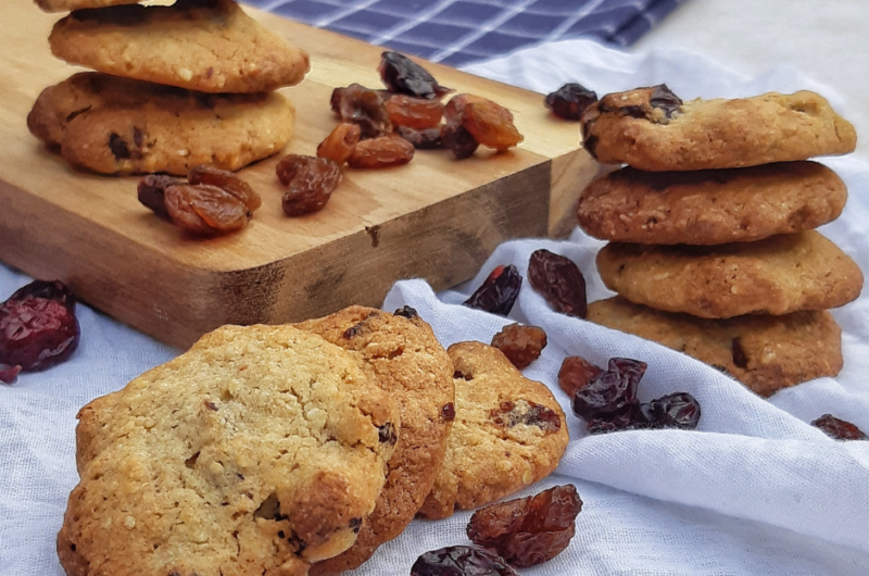 Cranberry en rozijnen koekjes