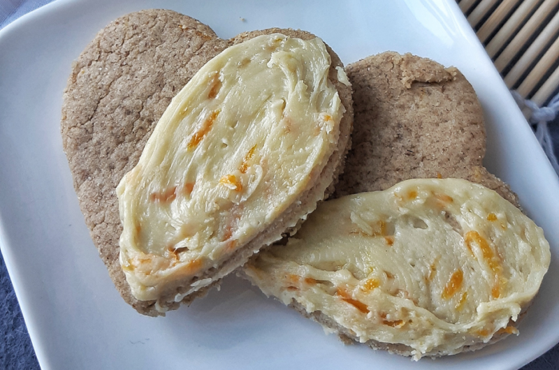 Sinaasappelkoekjes met witte chocolade