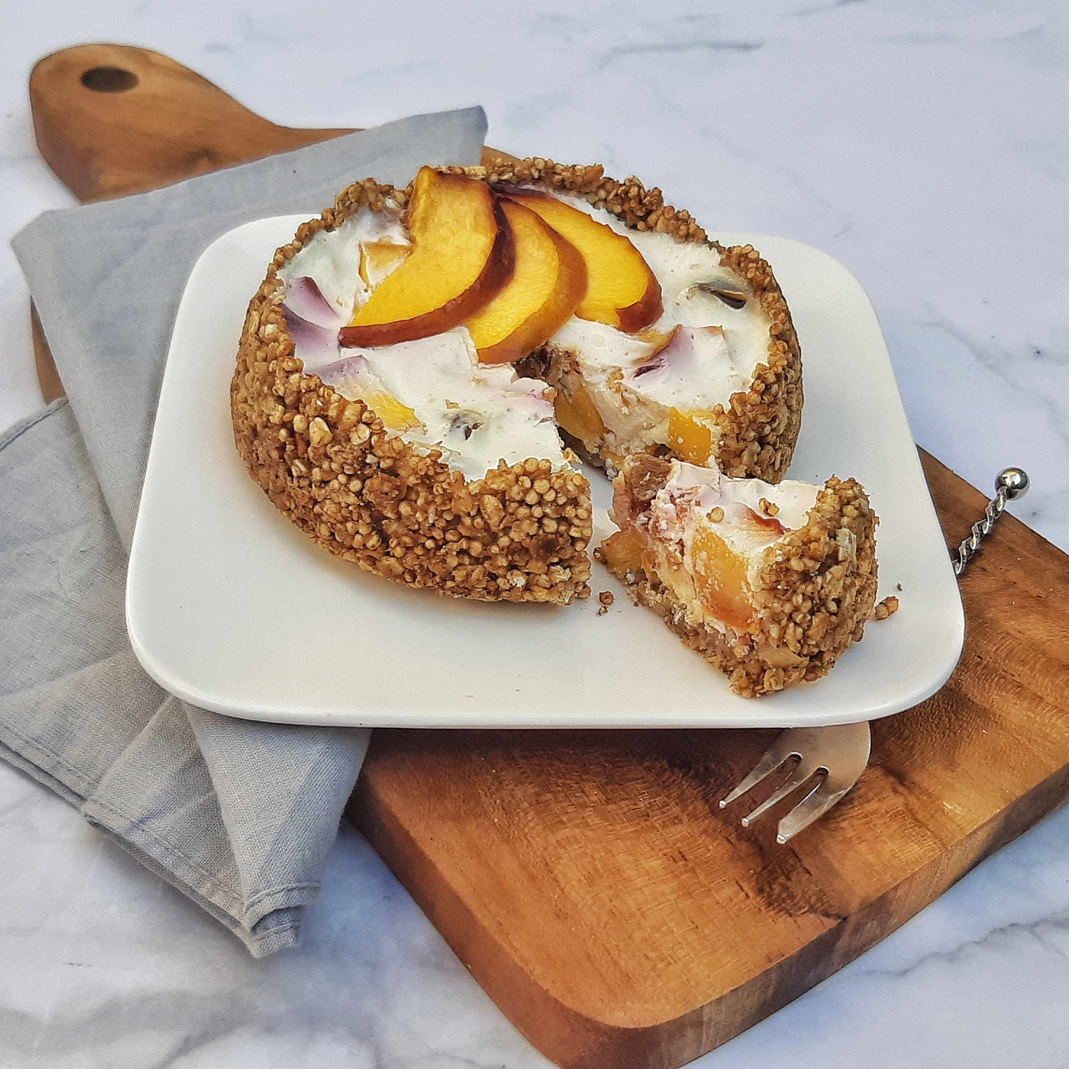 nectarine cheesecake ontbijttaartje