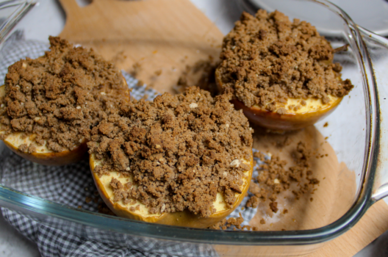 Appel crumble toetje