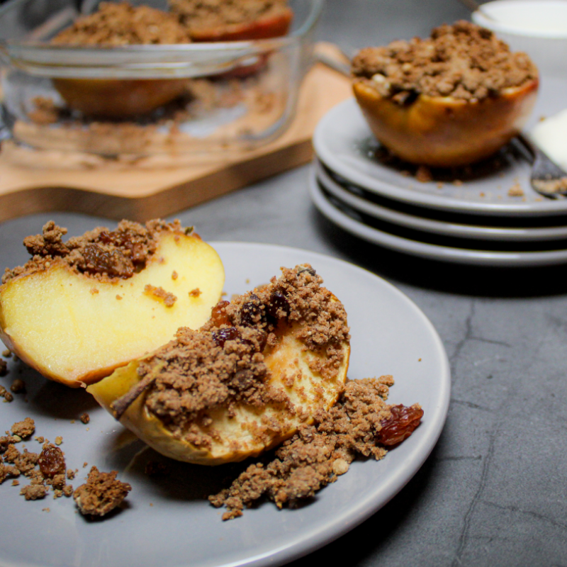 Glutenvrije appel crumble toetje