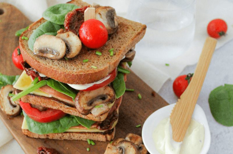 Fungi spinazie sandwich