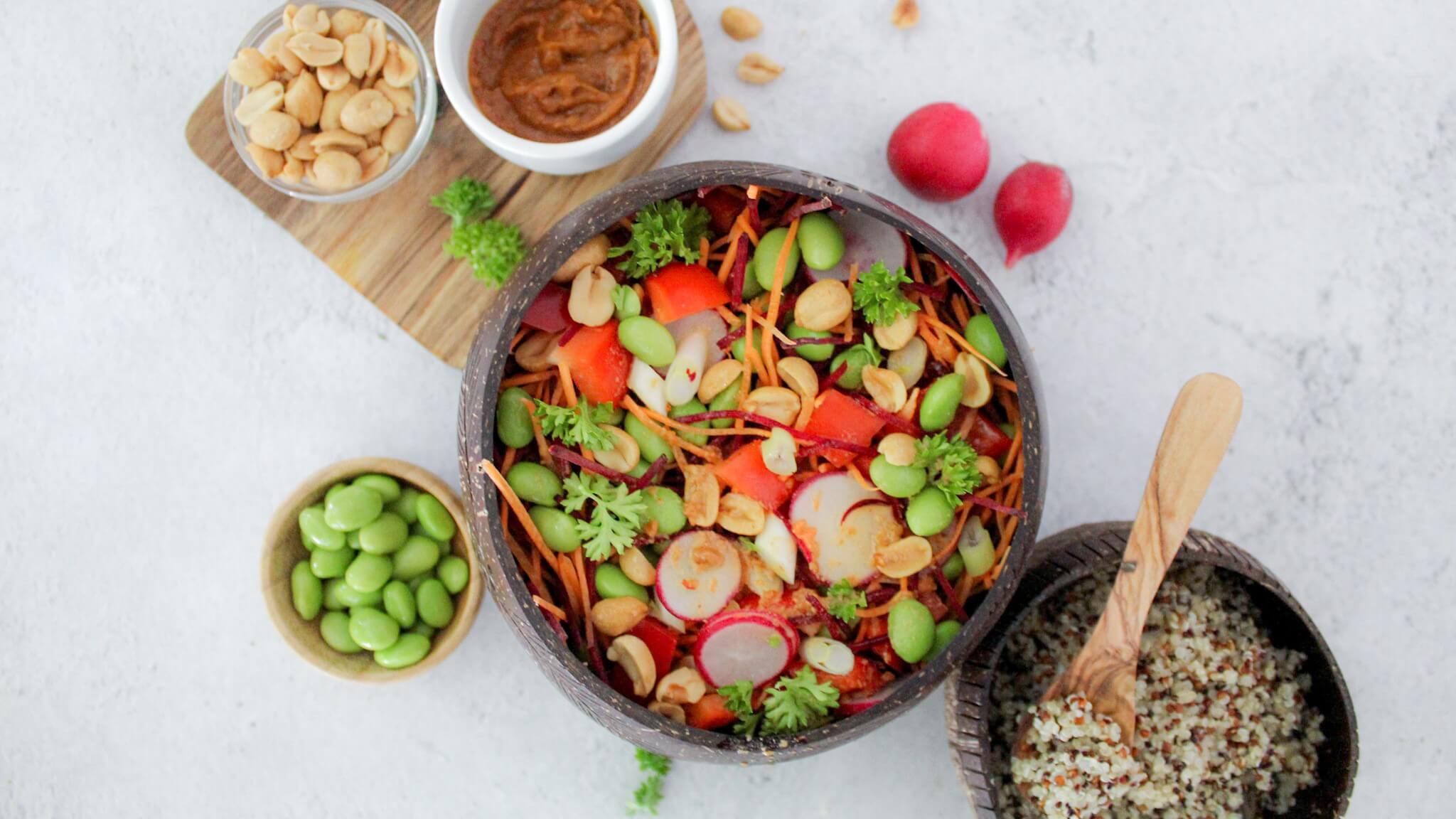 Aziatische quinoa salade