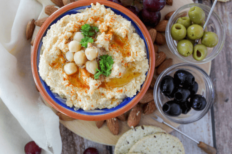 Homemade hummus