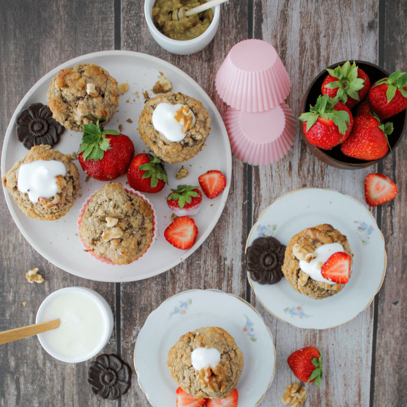 Zomerse banaan muffins