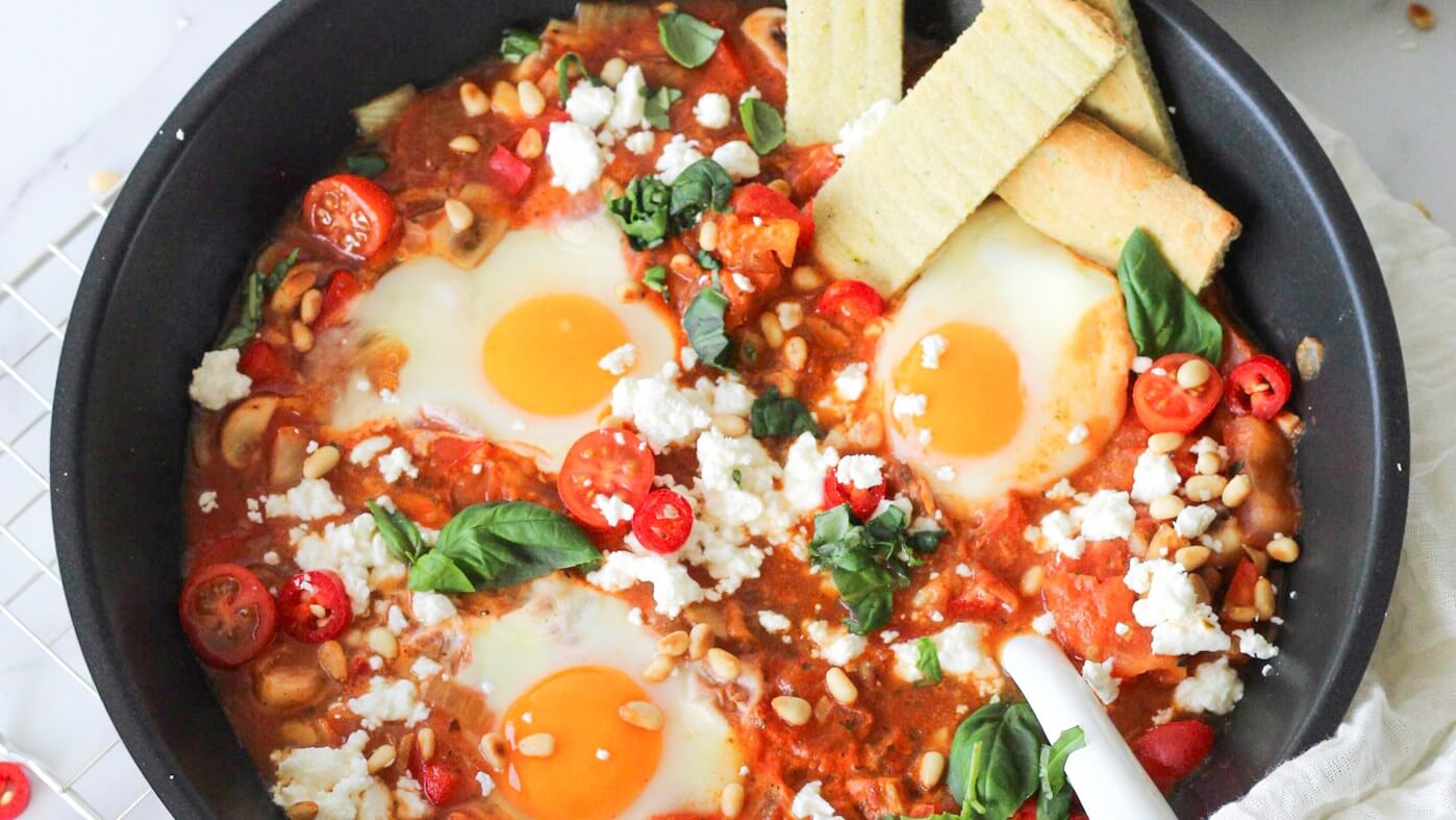 Italiaanse stijl shakshuka