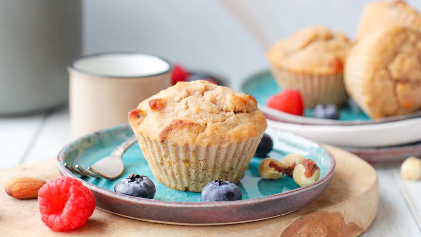 Glutenvrije bananenbrood muffins met zuurdesem