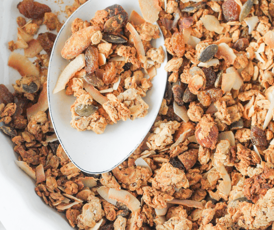 Glutenvrije granola met zuurdesem discard