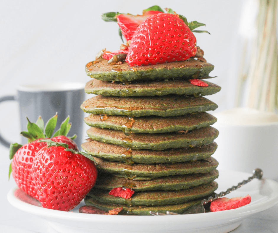 Vegan spinazie pancakes