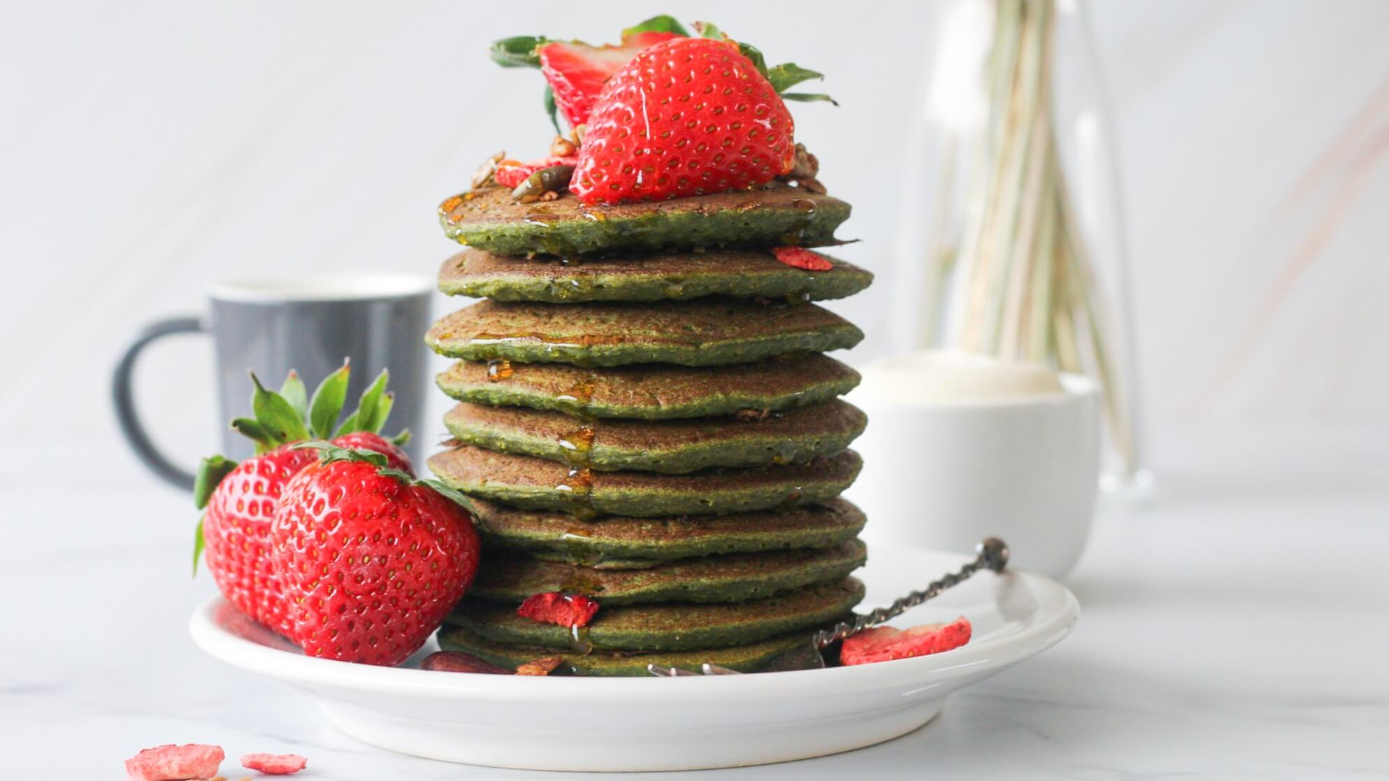 Vegan spinazie pancakes