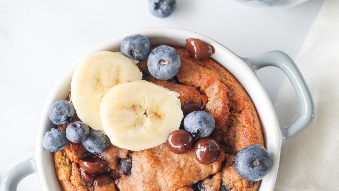 Makkelijk glutenvrij chocolade blueberry taartje