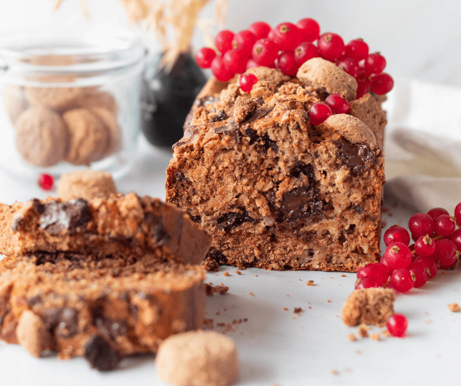 Glutenvrije pepernoten chocolade bananenbrood