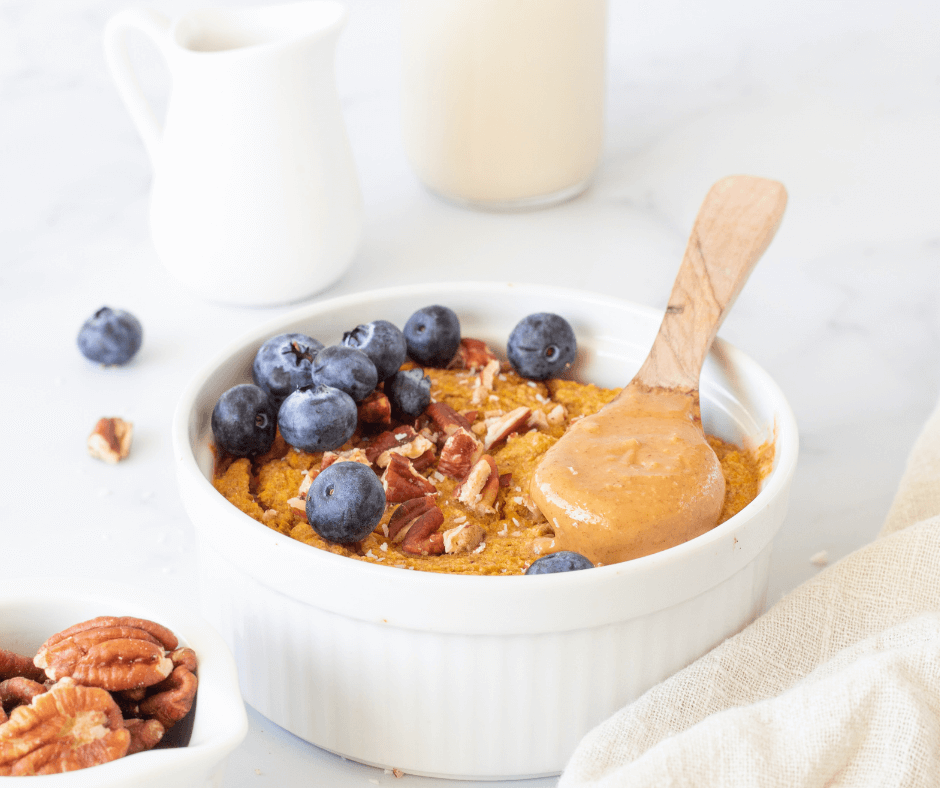 Pumpkin pie baked oats