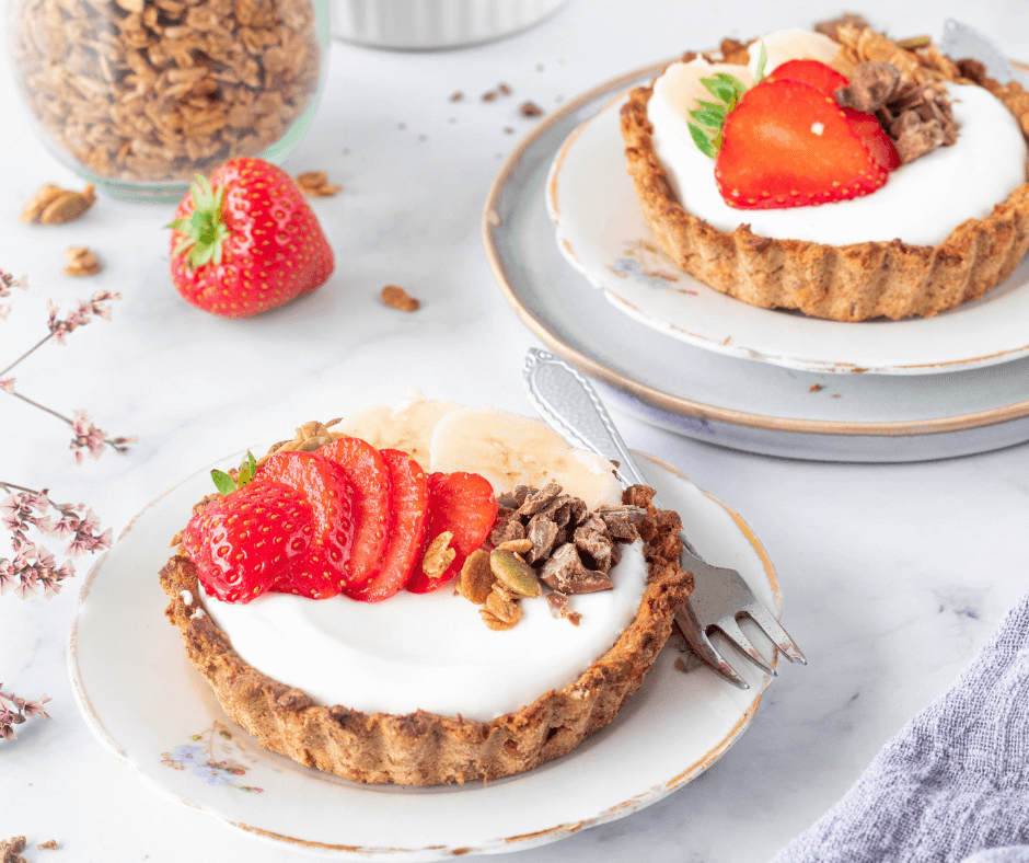 Peanutbutter banana tartelettes