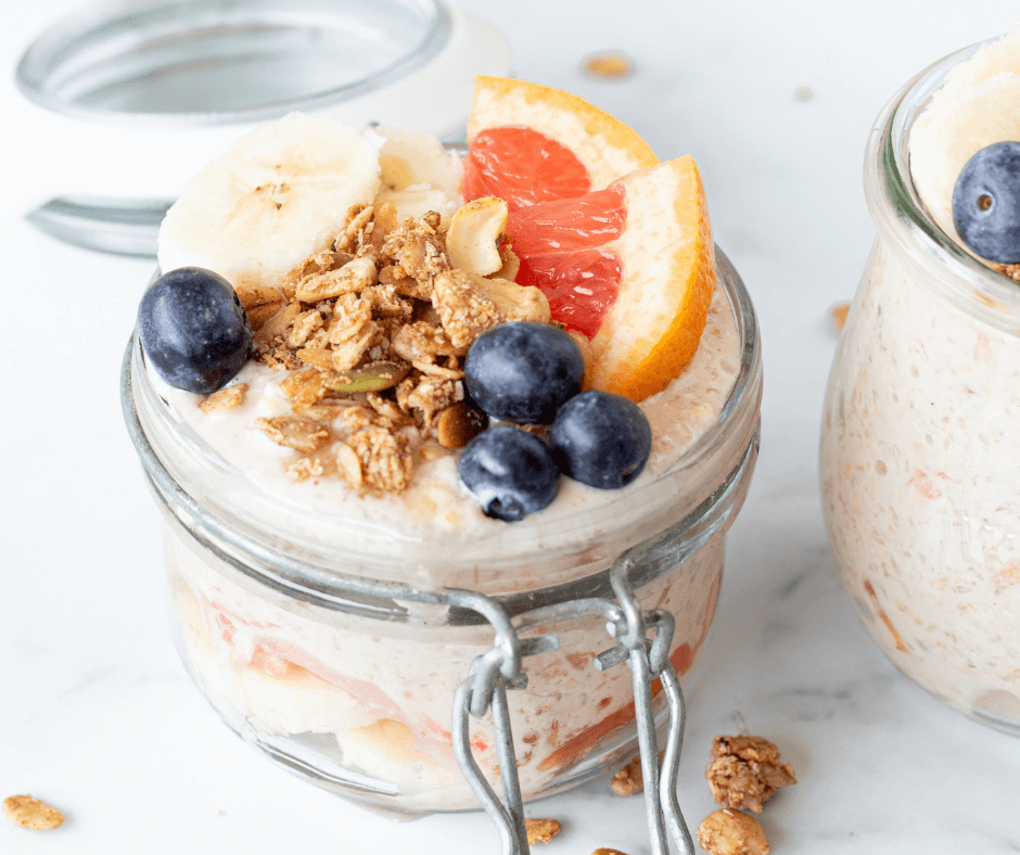 Grapefruit overnight oats