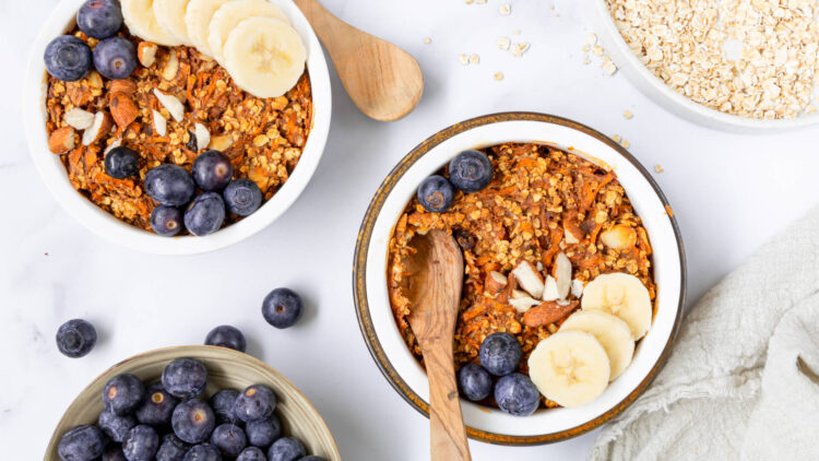 Glutenvrije carrotcake baked oats