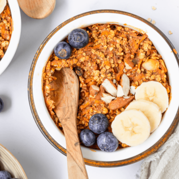 Glutenvrije carrotcake baked oats