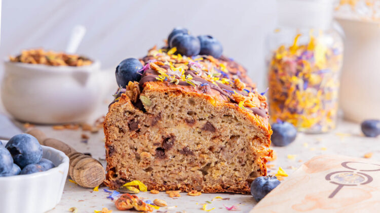 Glutenvrij bananenbrood met chocolade en granola receptbananenbrood met chocolade en granola