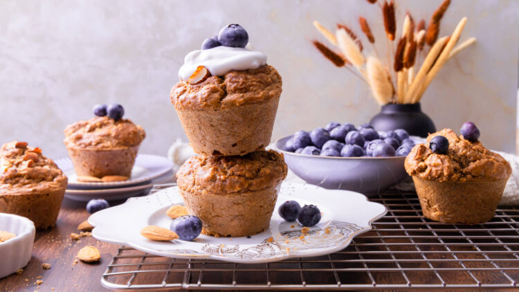 Glutenvrije ontbijtmuffins met amandelen