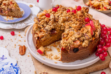 Glutenvrije appelkruimel cake