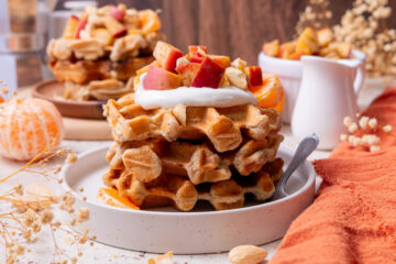 Glutenvrije speculaas wafels met appel