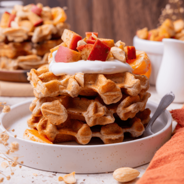 Glutenvrije speculaas wafels met appel