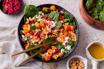 Pasta salade met pompoen